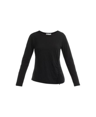 Women's Long Sleeve Ruched Side Tee