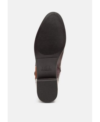 Women's Frothy Buckled Ankle Boots With Croc Detail