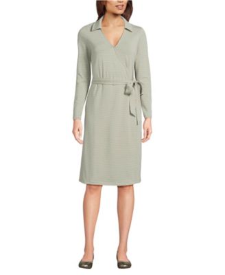 Women's Cotton Modal Collared Wrap Dress