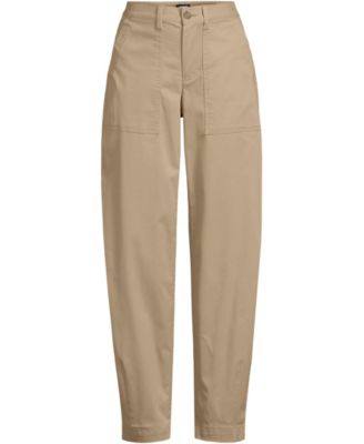 Women's Chino High Rise Barrel Leg Utility Ankle Pants