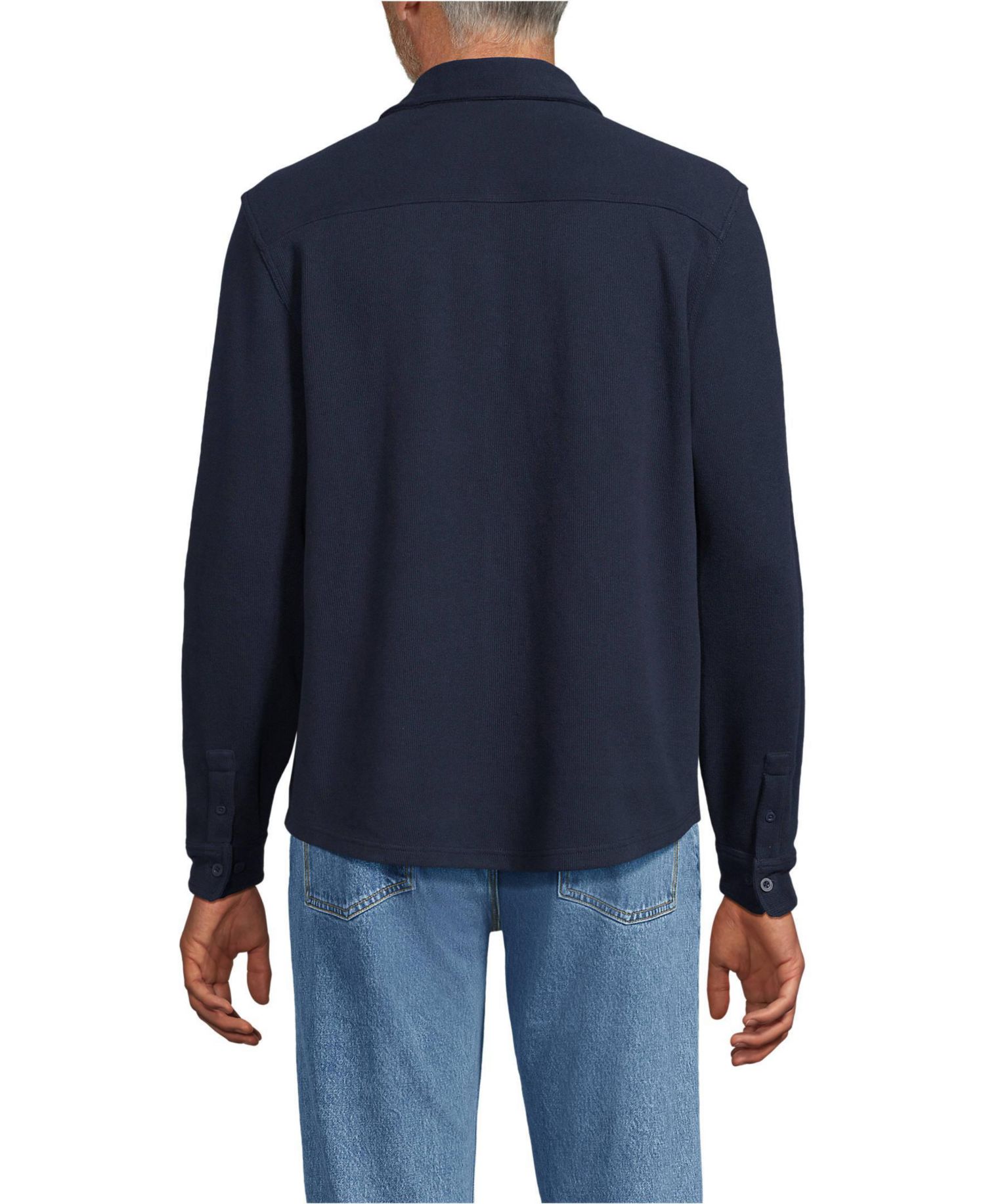 Men's Long Sleeve Bedford Button Through Utility Overshirt