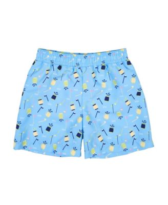 Toddler Boys Golf Print Swim Trunk