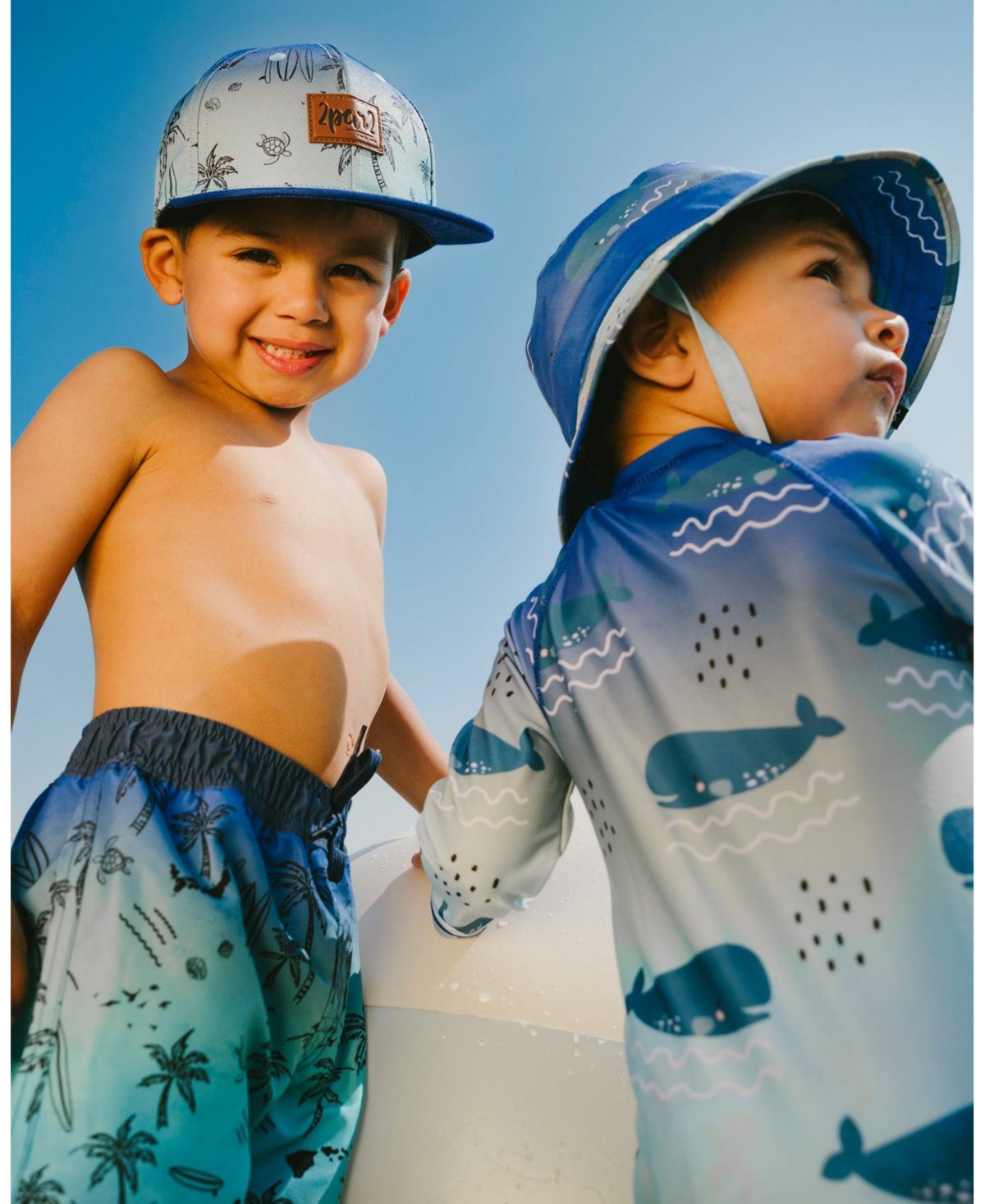 Deux par Boys Boardshorts Beach Print
