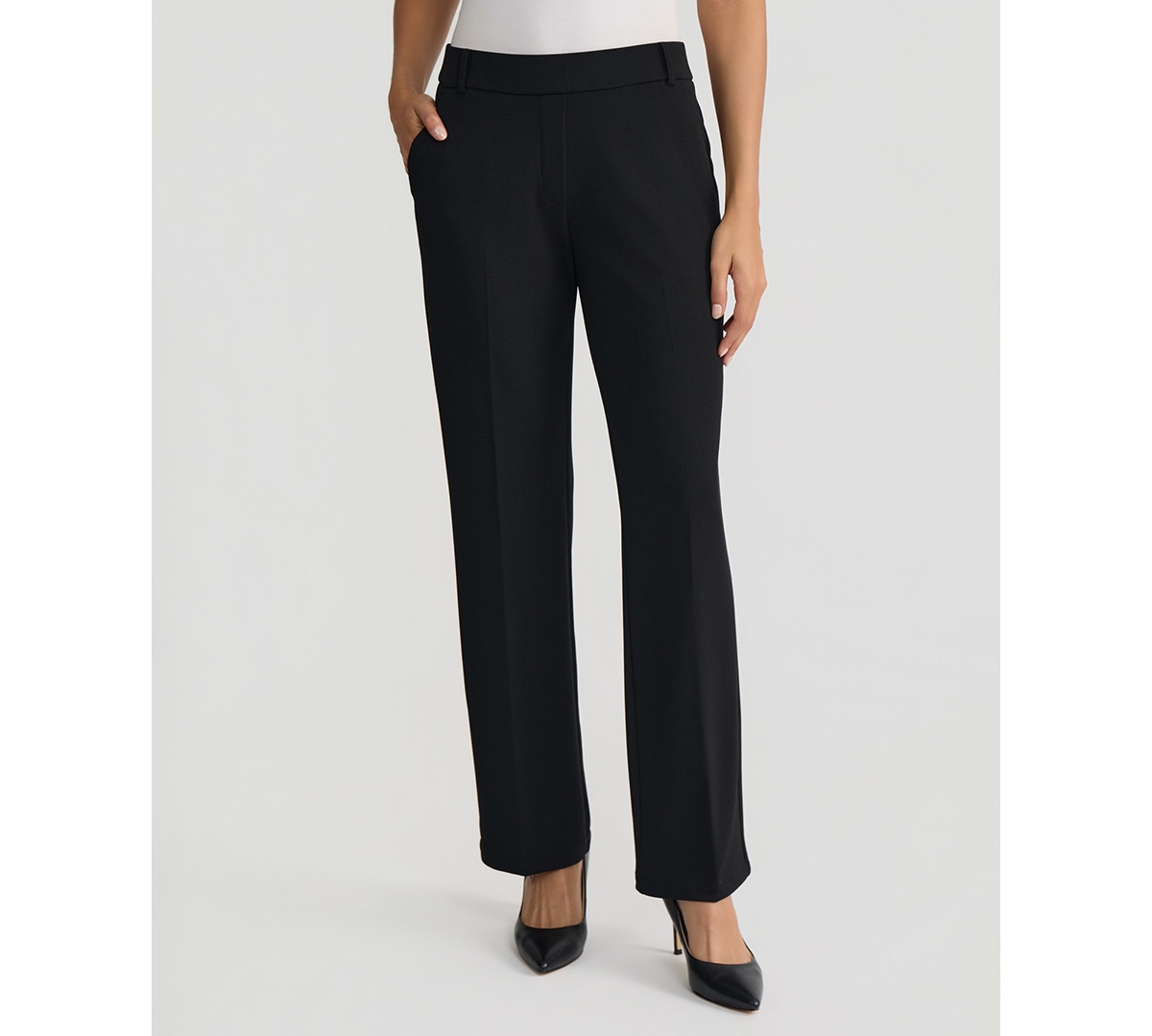 Kasper Women's Audrey Pull-On Straight Leg Trouser, Regular & Petite