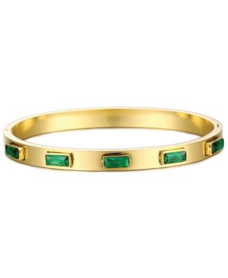 Aurora Gold-Tone Baguette Bangle Bracelet