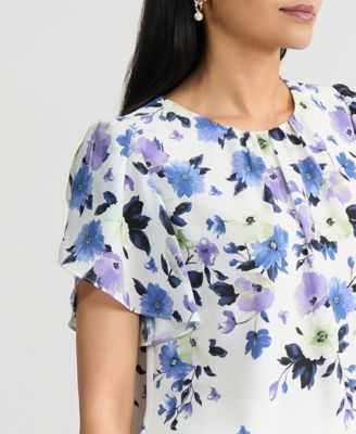 Women's Tulip Sleeves Crewneck Top