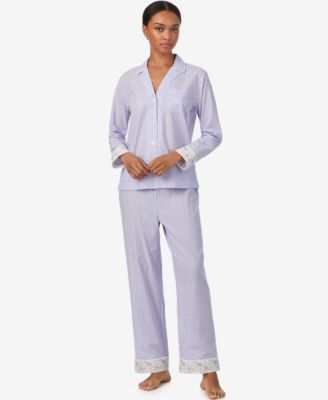 Long Sleeve Notch Collar Pajama Set