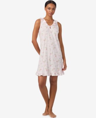 Women's Sleeveless Flutter Neck Short Gown