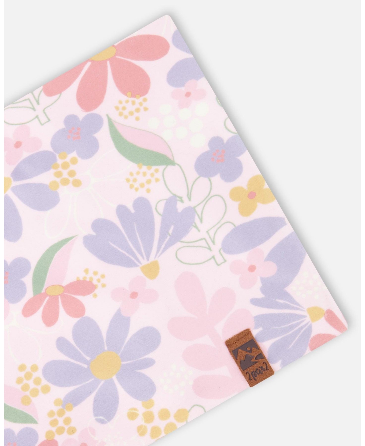 Deux par Girl Stretch Jersey Neck Tube Pink Flower Print