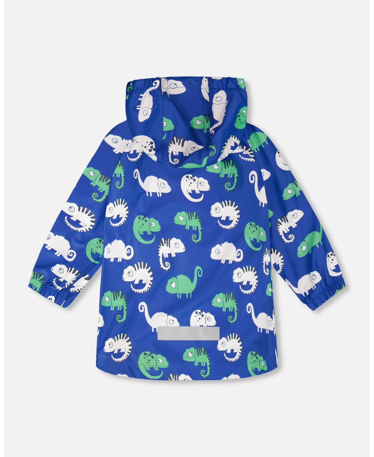 Deux par Toddler Boys Rain Jacket Polyurethane Blue Chameleon Print