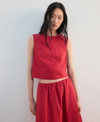 Women's Pleated Midi Cotton Skirts