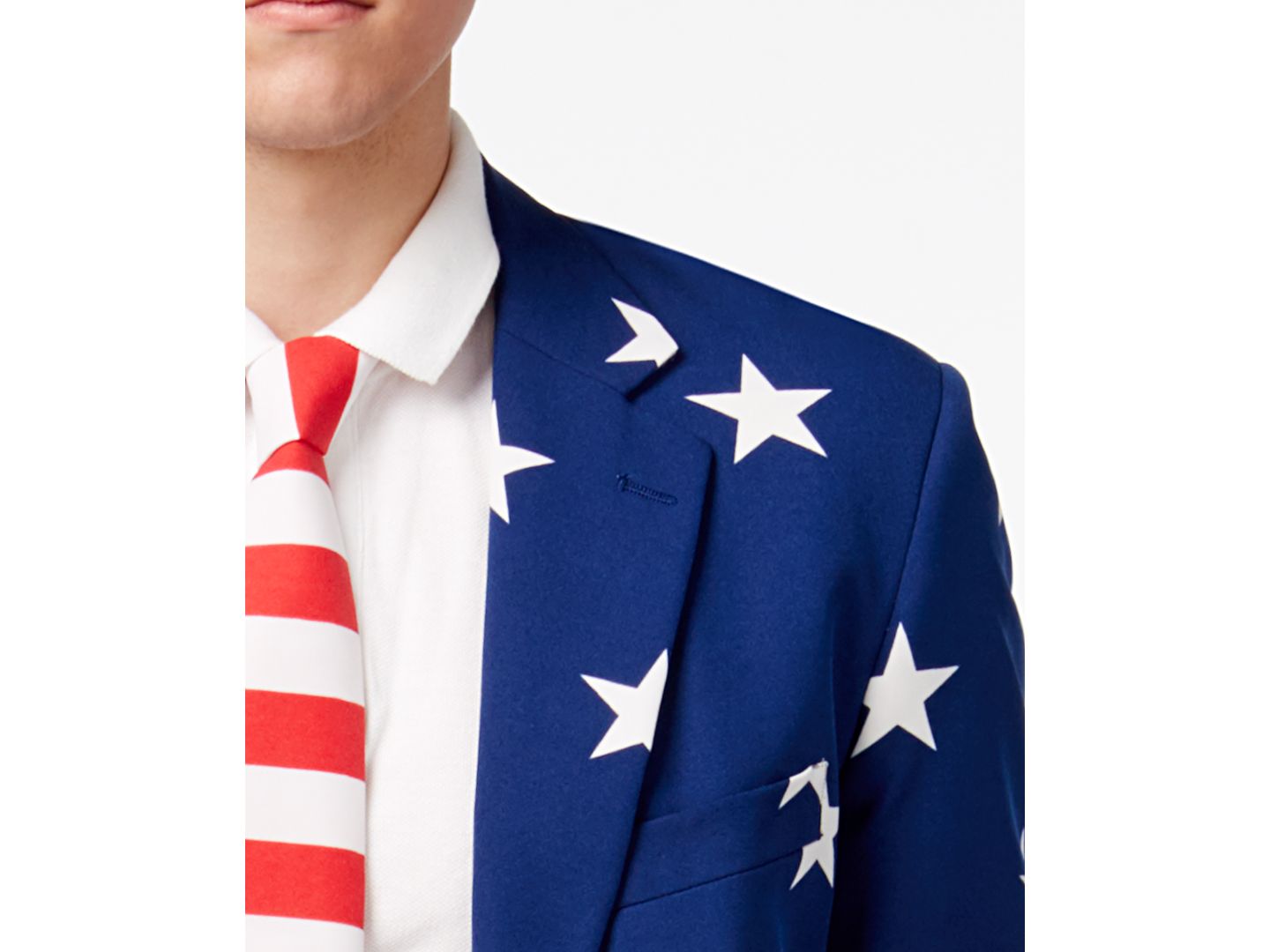 Мужской летний карнавальный костюм OppoSuits USA в американской тематике, цвет: Белый / Синий — фото 14