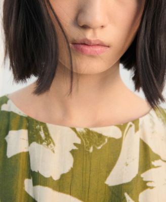 Women's Floral-Print Flared Dress