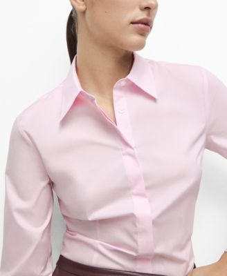 Women's Slim-Fit Poplin Shirt