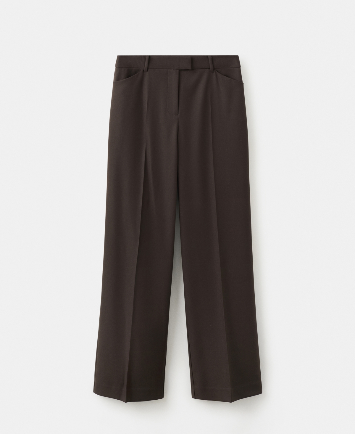 Mango Women's Wide-Leg Mid-Rise Pleated Pants