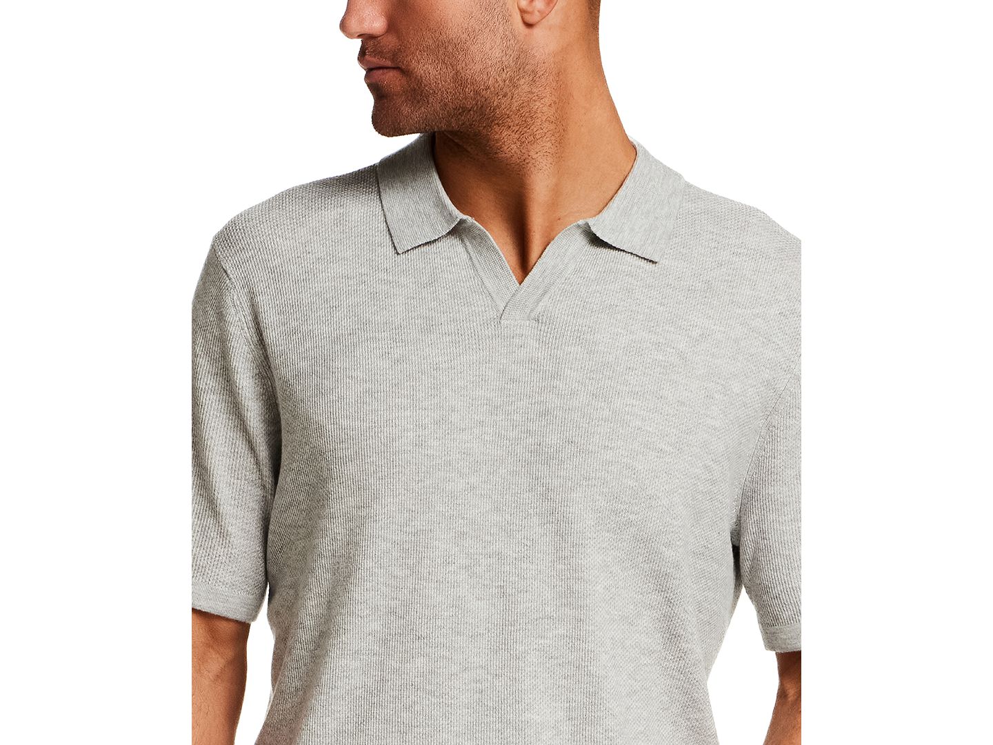 Мужской свитер Vintage & Black Regular-Fit Johnny Collar, цвет: Серый меланжевый — фото 3