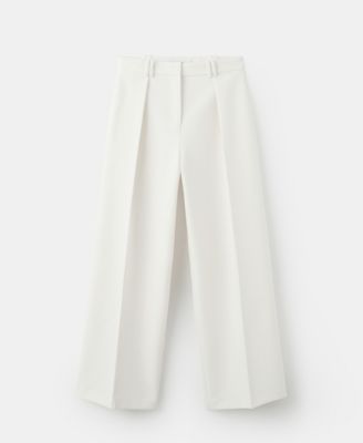 Women's Wide-Leg Mid-Rise Pleated Pants