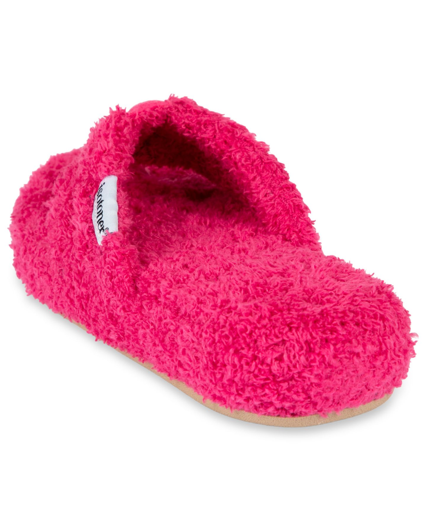 Женские тапочки Isotoner Signature Cozy Plush Joey Flip Flop Slippers, цвет: Яркий розовый — фото 2
