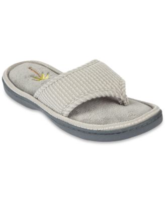 Women's Embroidered Seersucker Flip Flop Slippers