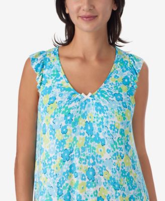 Women's Short-Sleeve Soft Bra Midi Jersey Nightgown