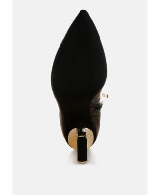 Womens Gaias Fantasy Heel Patent Faux Leather Boots