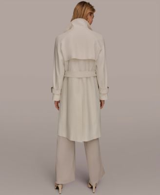 Women's Double Breasted Belted Notch Collar Trench Coat