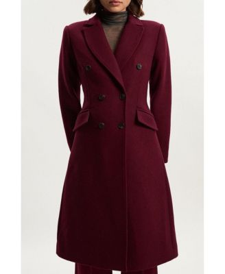 Women's Wool Double Breasted Midi Coat