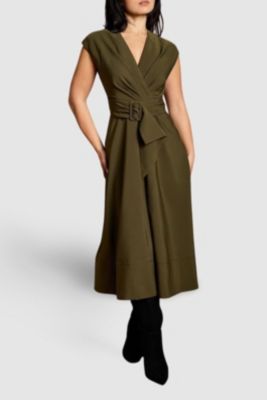 Women's Belted Crepe Dress