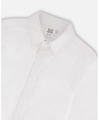 Toddler Boys Button Down Long Sleeve Shirt White - Toddler|Child