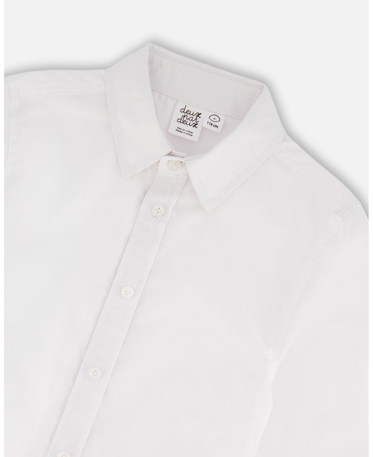 Рубашка Deux par Deux Button Down Long Sleeve Shirt White - Toddler Child для мальчиков-малышей, цвет: Белый — фото 3