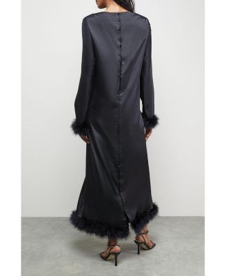 Women's Feather Swing Midi Dress