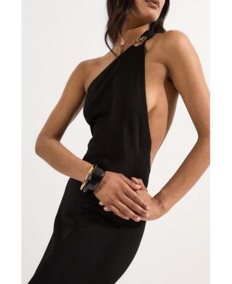 Women's Backless Knit Dress With Hardware