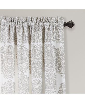 Stripe Medallion Light Filtering Window Curtain Panels Pair- Boho Curtains for Bedroom