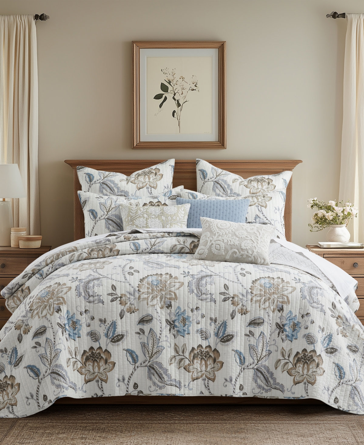 Levtex Home Maileen Crewel Stitch Decorative Pillow, 14" x 18"