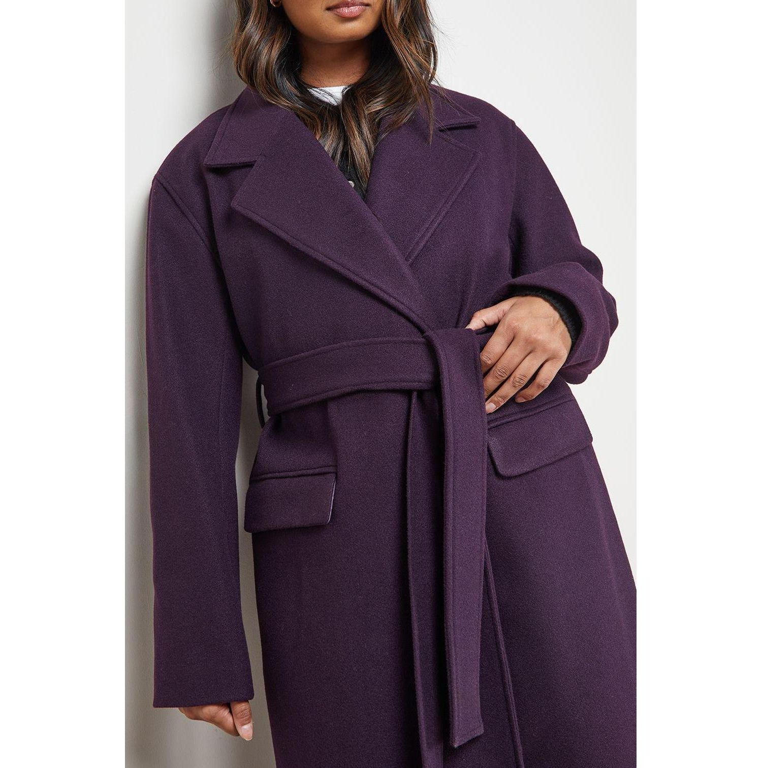 Women's Tie Belt Detail Midi Coat