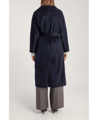 Women's Pure Cashmere Wrap Belted Midi Coat