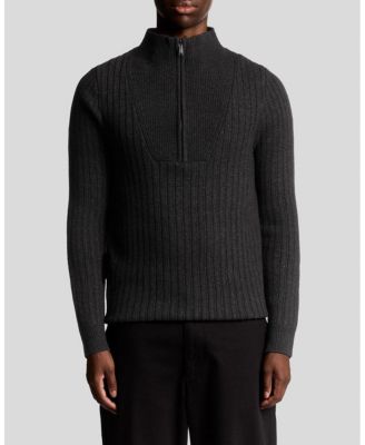 Men's Ribbed Half Zip Sweater