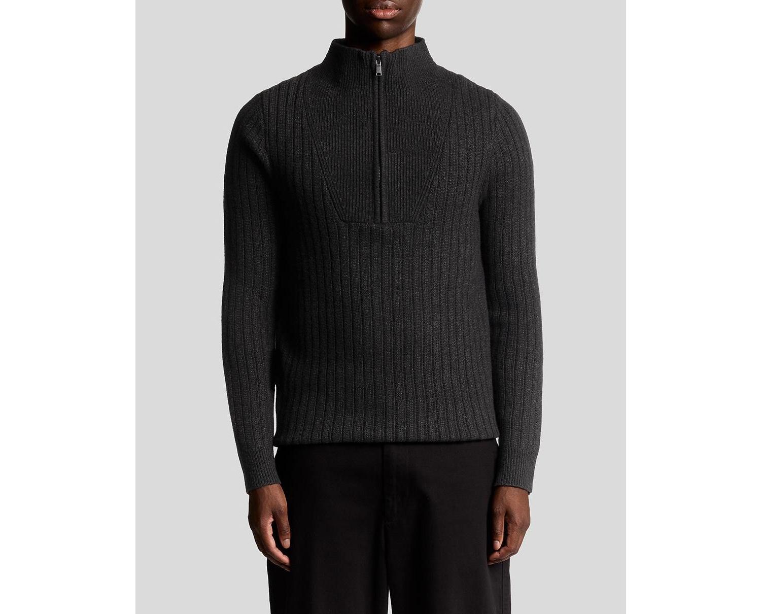 Men's Ribbed Half Zip Sweater