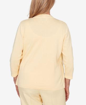 Women's  Al Fresco Mother of Pearl Stripe Two In One Sweater