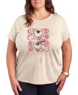 Women's Mickey And Minnie Be Mine Xoxo Short Sleeve Graphic T-Shirt