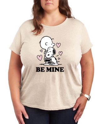 Women's Peanuts Snoopy And Charlie Be Mine Short Sleeve Graphic T-Shirt