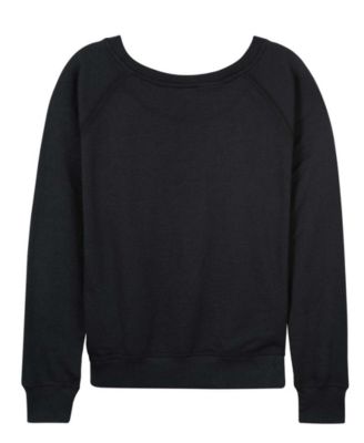 Women's Instant Message Bold Beautiful Black French Terry Long Sleeve T-shirt