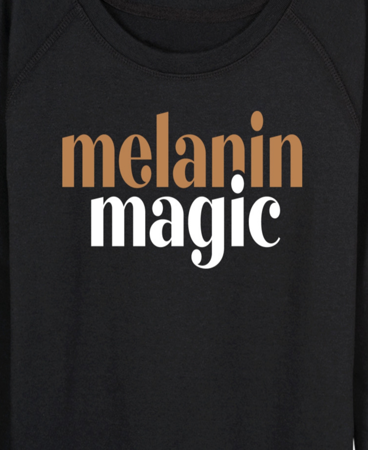 Hybrid Apparel Women's Instant Message Melanin Magic French Terry Long Sleeve T-shirt