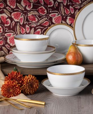 Charlotta Gold-Tone 30-Pc. Dinnerware Set, Service for 6