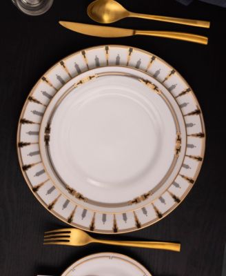 Empire Gold Dinner Plates, Set of 4