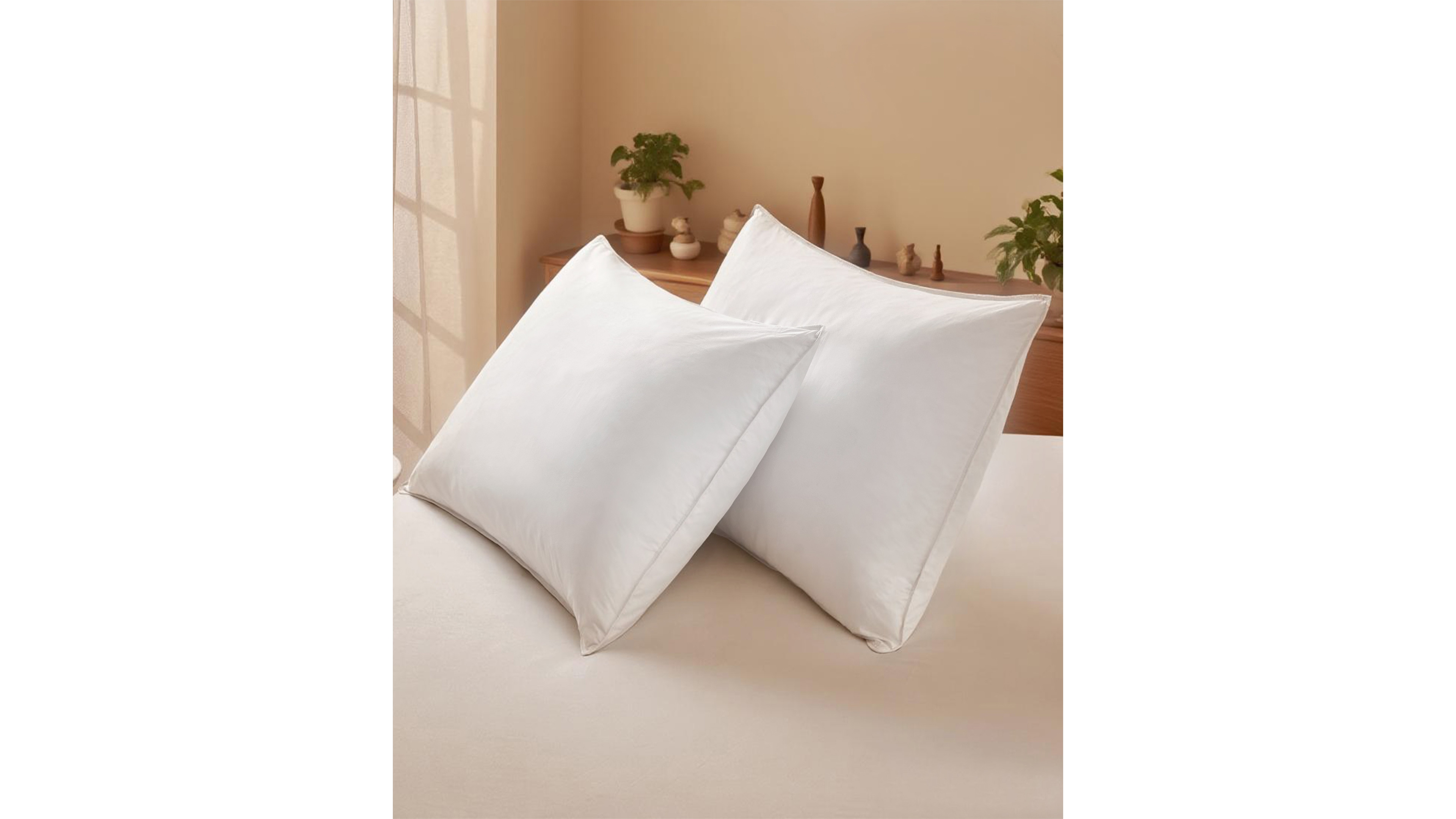 Unikome Medium Firm Feather 2-Pack Pillows