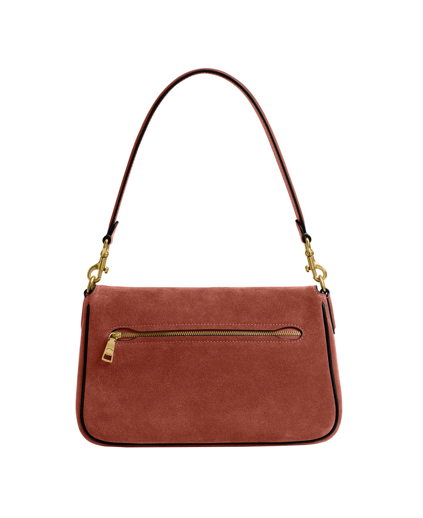 Женская сумка COACH Tabby Small Suede Shoulder, цвет: Латунный / Глиняный — фото 2