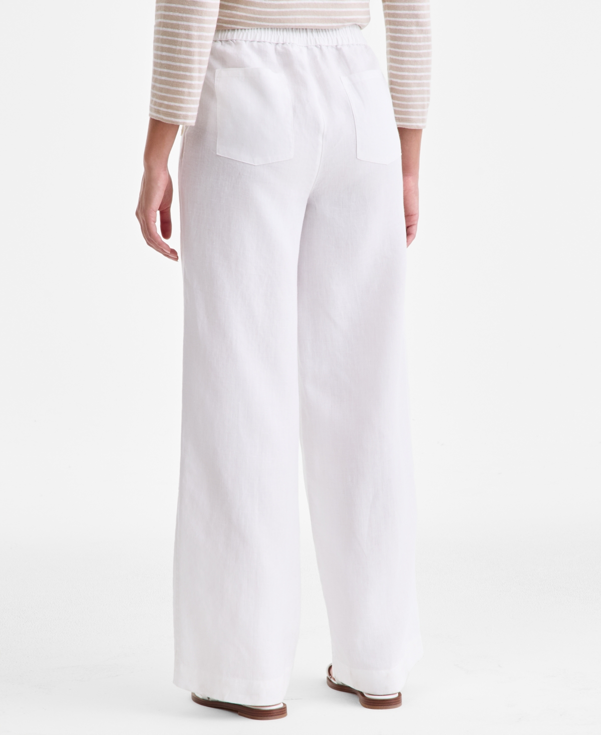 Charter Club Women's 100% Linen Wide-Leg Sailor Pants, Macy's Exclusive
