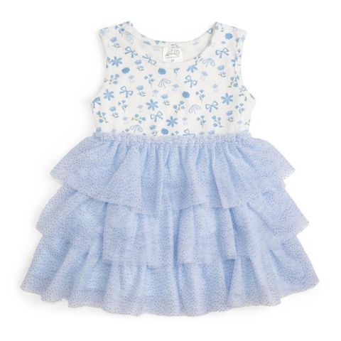 Платье Sweet Wink Sky Floral Tank Tutu Dress для девочек, цвет: Синий