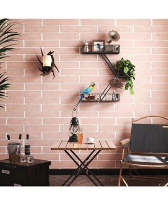 YIGII Metal Wall Shelves with Baskets for Home Decor